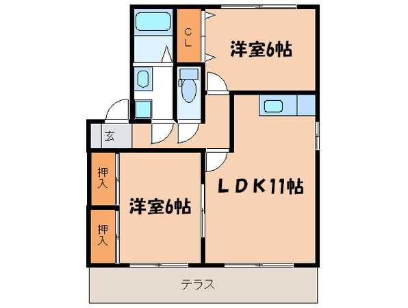 カーサ江戸屋敷　Ｂの物件間取画像